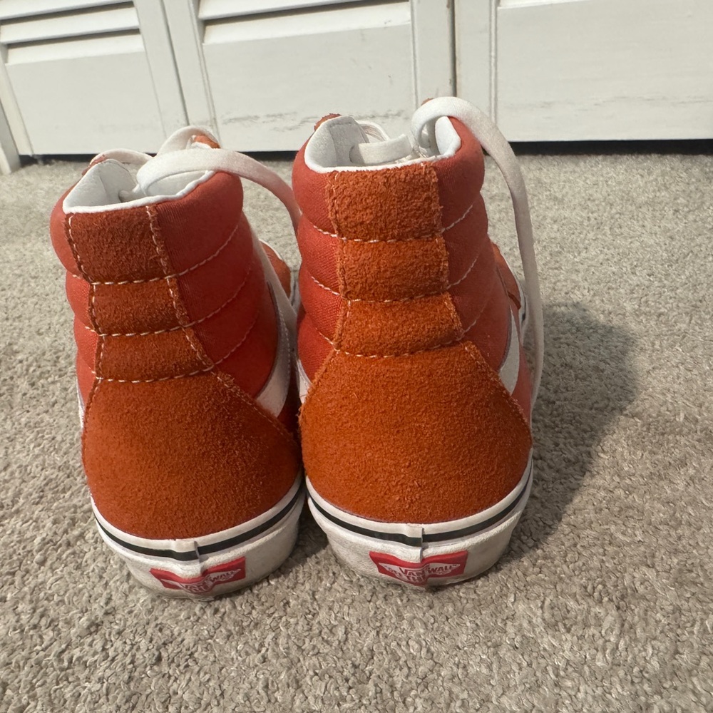 Vans Men's High-Top Sneakers - Orange and White